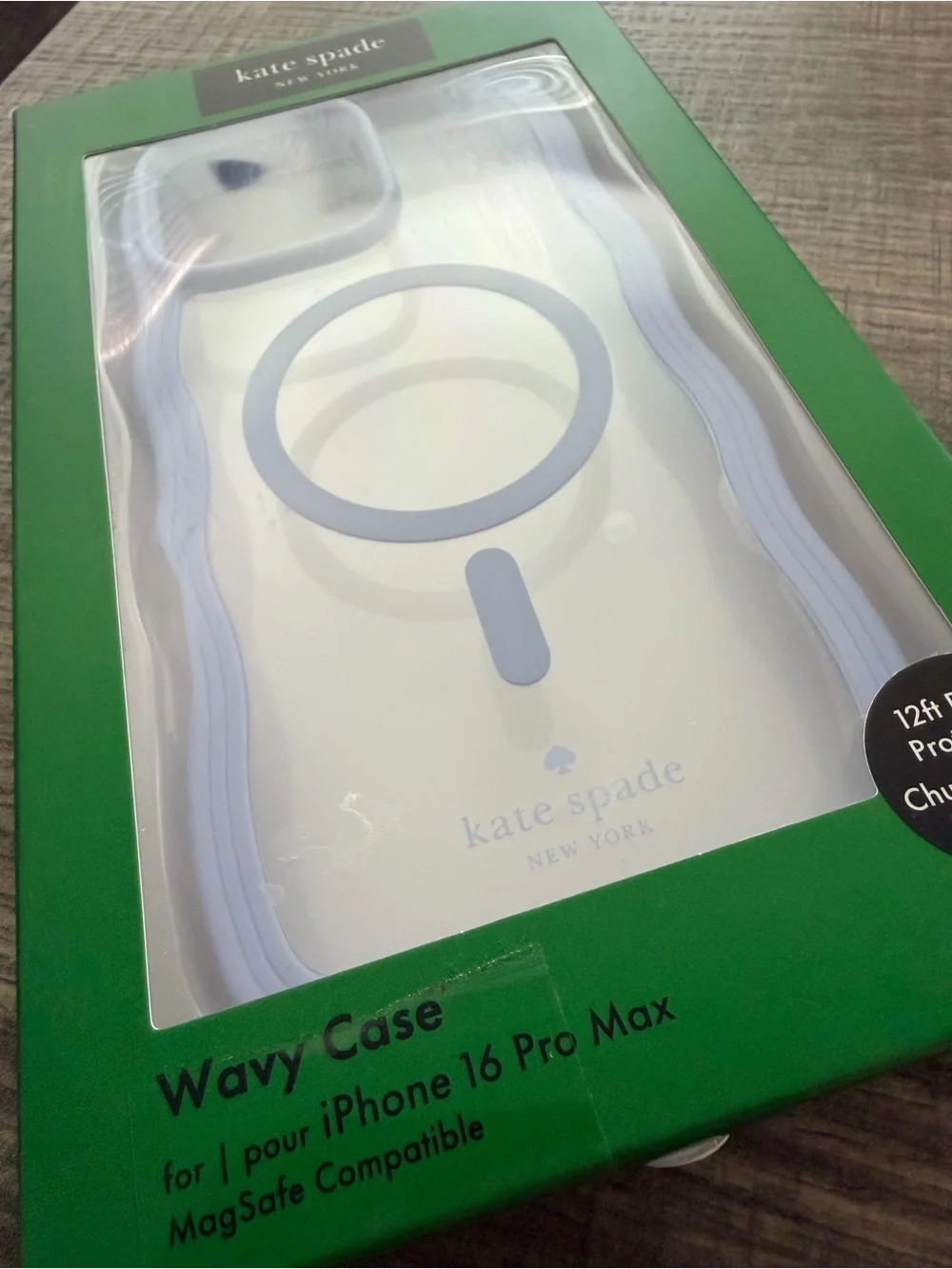 Kate Spade Wavy MagSafe iPhone 16 Pro Max Case - Light Blue
